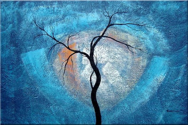612x408 Black Tree In Moonlight Oil Painting Landscape Decorative 24 X 36 - Black Tree Painting