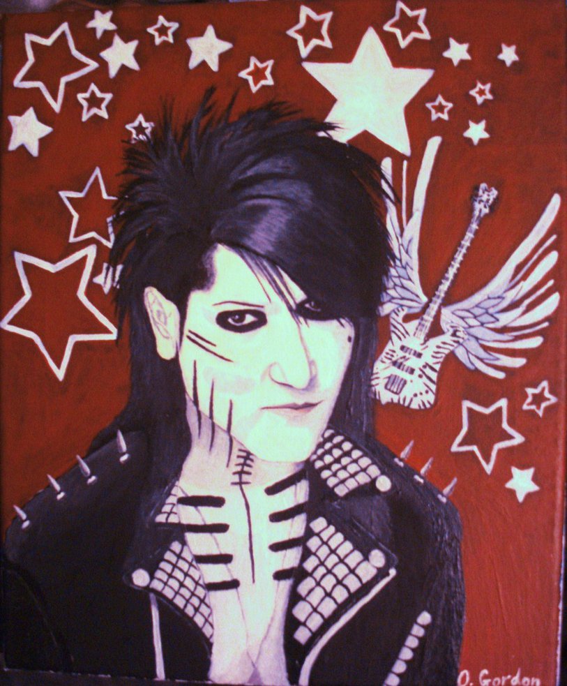 813x983 Ashley Purdy Bassist Of Black Veil Brides By Gothiclionheart - Black Veil Brides Painting