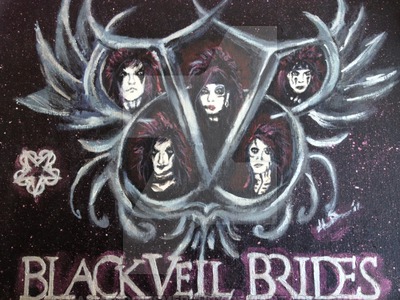400x300 Black Veil Brides Commission By Mabmeddowsmercury - Black Veil Brides Painting