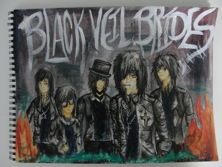 900x675 Black Veil Brides Painting By Slicedberry Pro - Black Veil Brides Painting
