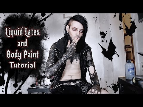 480x360 Liquid Latex Amp Body Paint Tutorial Like Psyclon Nine, Black - Black Veil Brides Painting