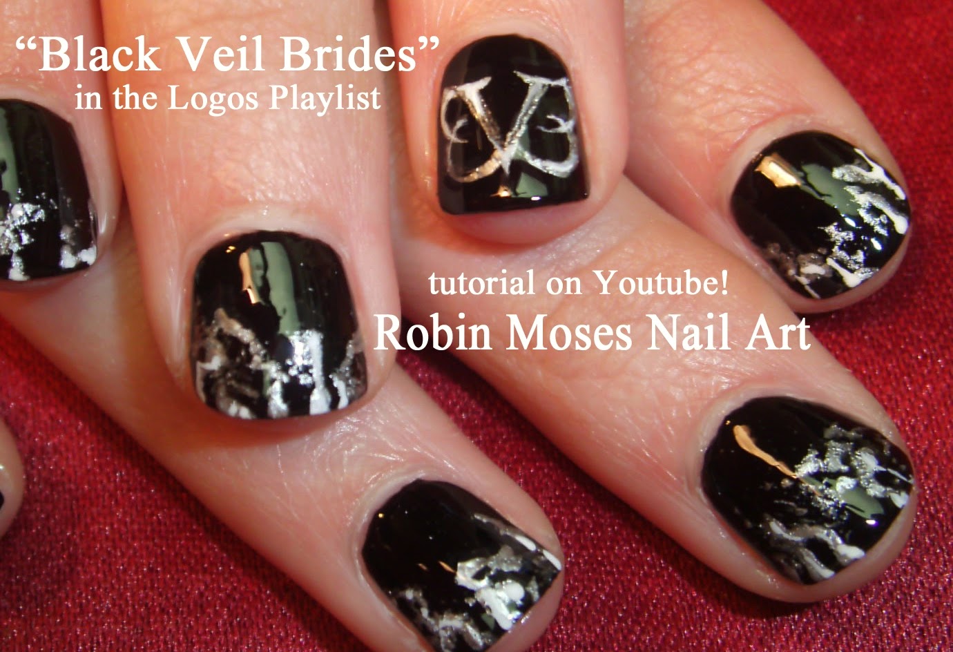 1380x944 Nail Art By Robin Moses Black Veil Brides Nail Art Black - Black Veil Brides Painting