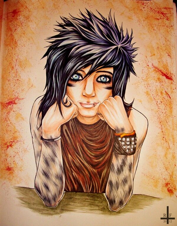 600x767 Pin By Raeken On Black Veil Brides Black - Black Veil Brides Painting