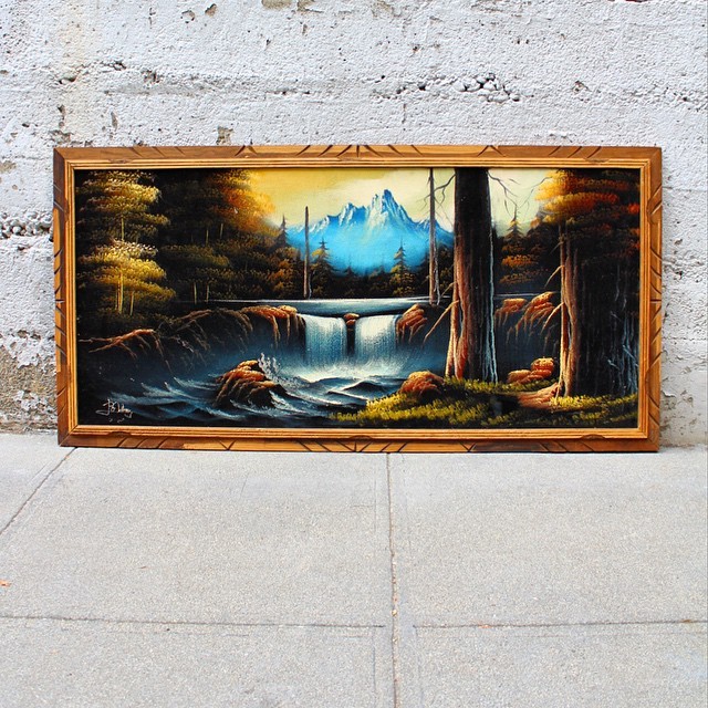 640x640 Amazing Signed Mid Century Black Velvet Painting - Black Velvet Painting Value