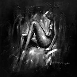 260x260 Black And White Painting N019 - Black White Oil Painting