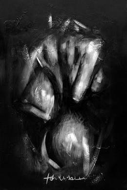 260x389 Black And White Painting N067 - Black White Oil Painting