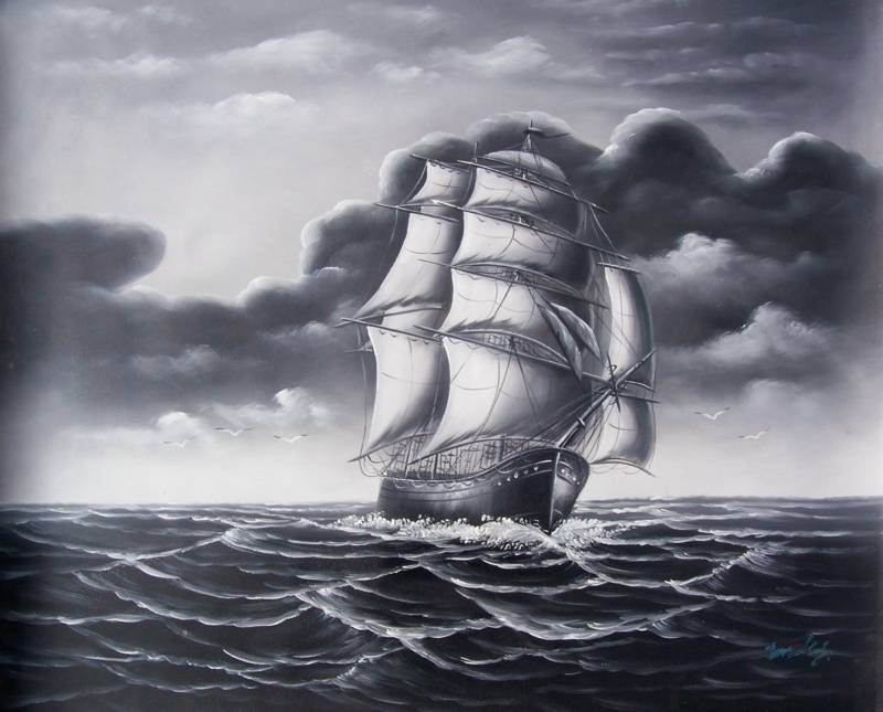 800x645 Oil Paintings Frames - Black White Oil Painting