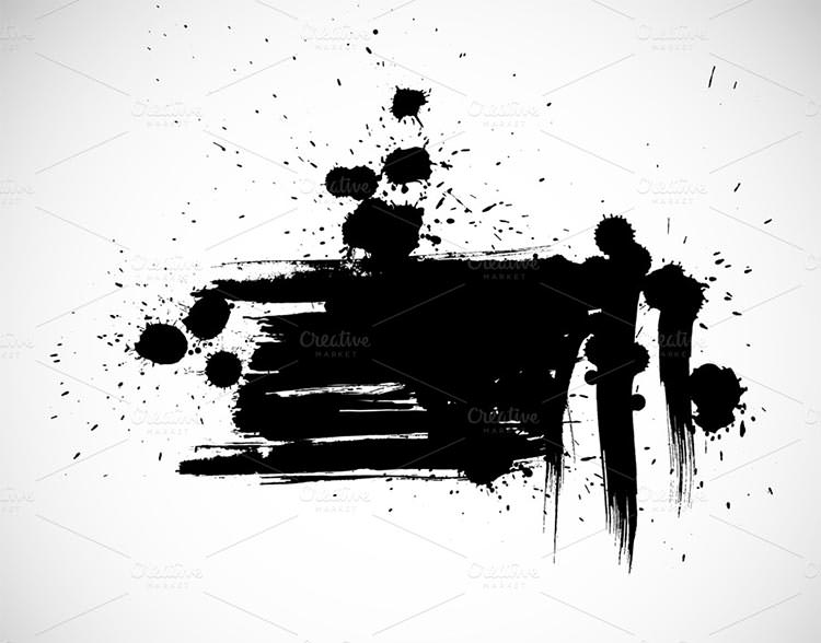 750x588 Black And White Abstract Painting - Black White Painting