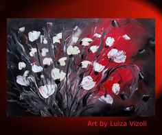 Black White Red Painting