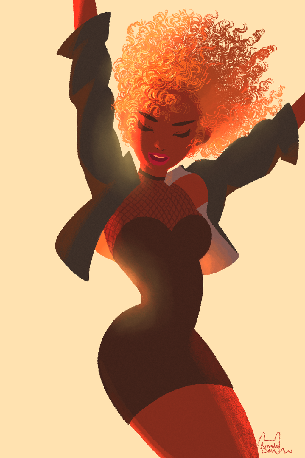 1024x1536 Dance By Jisook86 - Black Woman Dancing Painting