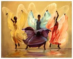236x191 Ernie Barnes' House, Ernie Barnes Ernie Barnes Amp Others - Black Woman Dancing Painting
