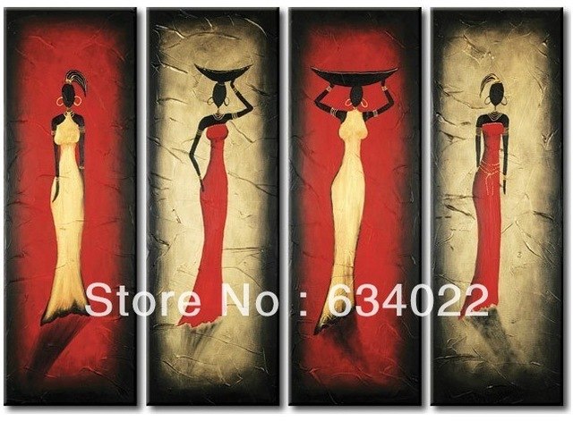 640x471 Hotel Wall Decoration Modern Abstract Black Women Dancing Oil - Black Woman Dancing Painting