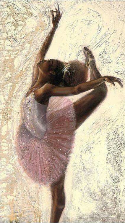 423x752 Pin By Anntoinette Mcfadden On Ballet In Art - Black Woman Dancing Painting