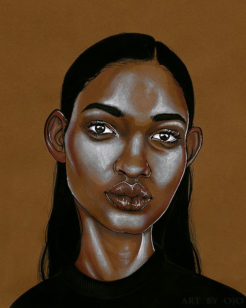 493x617 Black Women Painting - Black Woman Painting