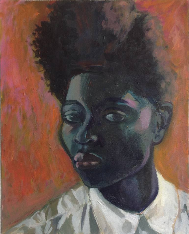 770x952 Saatchi Art Portrait Of Black Woman Painting By Anyck Alvarez Kerloch - Black Woman Painting