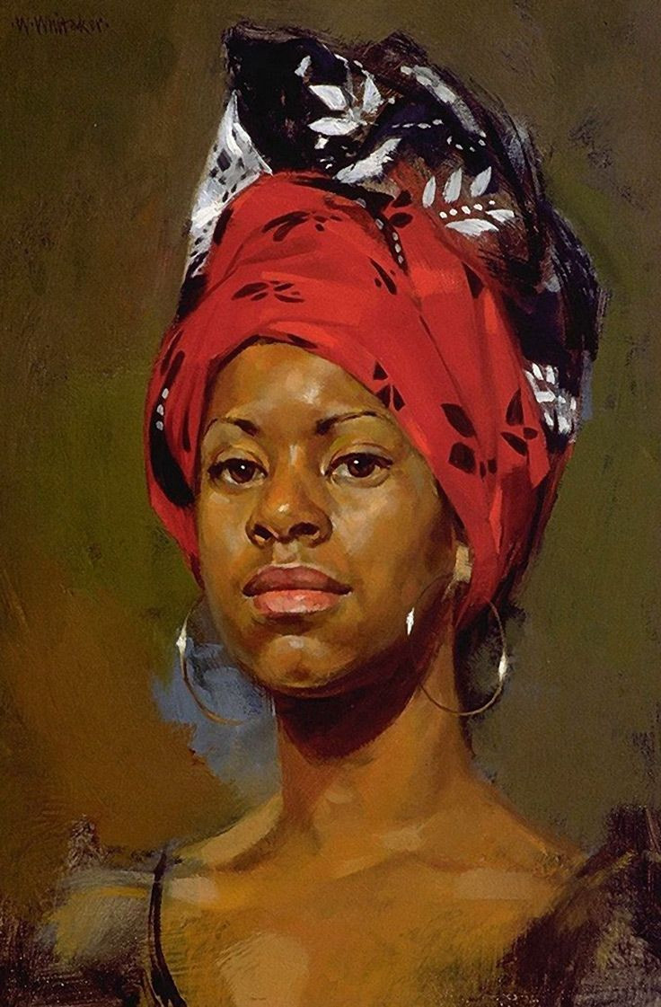 Black Woman Portrait Painting