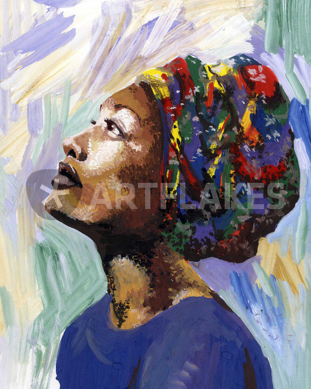 641x800 Portrait Painting Art Prints And Posters By Tania Vasylenko - Black Woman Portrait Painting
