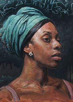 236x331 African Children Paintings By Dora Alis - Black Woman Portrait Painting