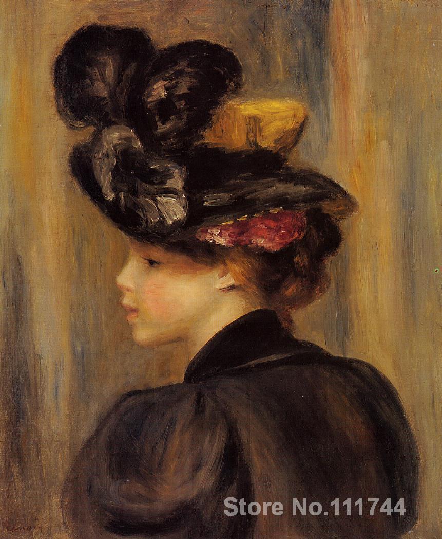 861x1048 Modern Art Paintings Young Woman Wearing A Black Hat Hand Painted - Black Woman Portrait Painting