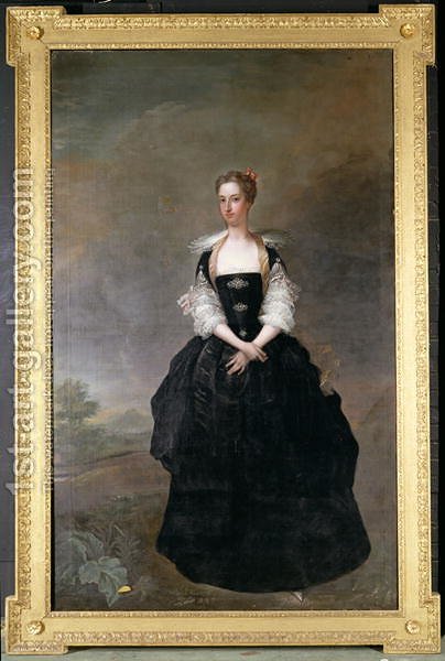 404x600 Portrait Of A Lady Member Of The Dundas Family In A Black Velvet - Black Woman Velvet Painting