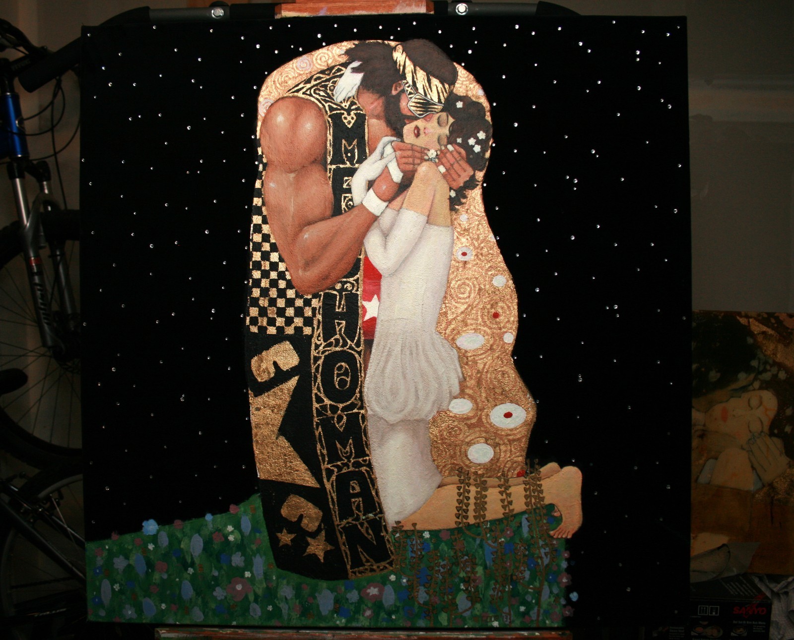 1600x1291 Close Your Eyes, Ok Now Open Them, Is This Macho Man Black Velvet - Black Woman Velvet Painting