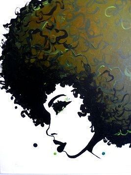 267x356 Arte De Ash Arte Black Women Art, Black Women - Black Woman With Afro Painting