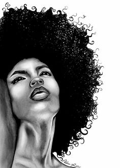 236x331 @moolahgang - Black Woman With Afro Painting