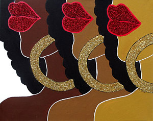 300x237 Afro Woman Paintings Fine Art America - Black Woman With Afro Painting