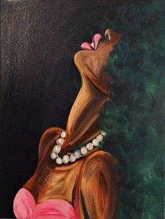 236x314 Black Woman Afro Painting - Black Women Painting