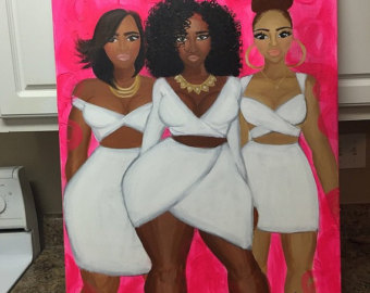 340x270 African American Women Black Art African American Art Print - Black Women Painting