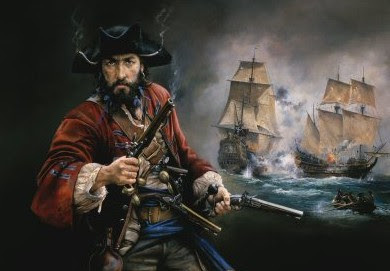 390x271 Blue Ghost Post Only The Devil And I Know The Whereabouts Of My - Blackbeard Painting