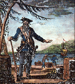 250x278 Edward Teach - Blackbeard Painting