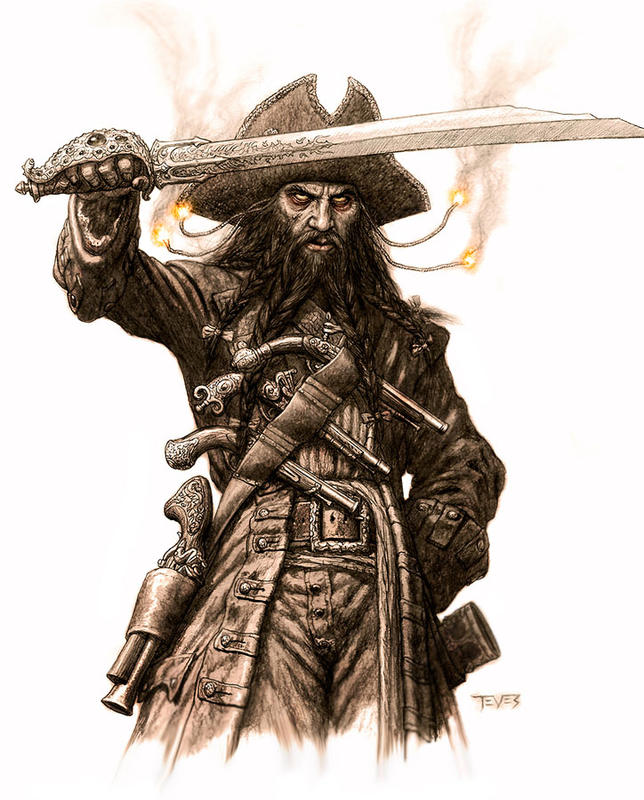 644x800 Image - Blackbeard Painting