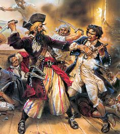 236x263 The Surprising Truth About Pirates And Parrots - Blackbeard Painting