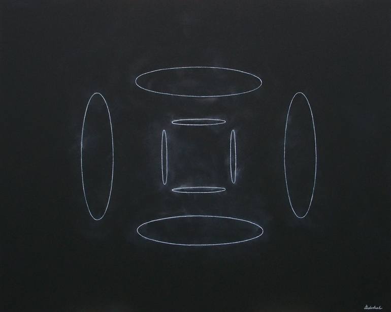 770x614 Saatchi Art Exploding Star, Stage Four Blackboard Painting By - Blackboard Painting