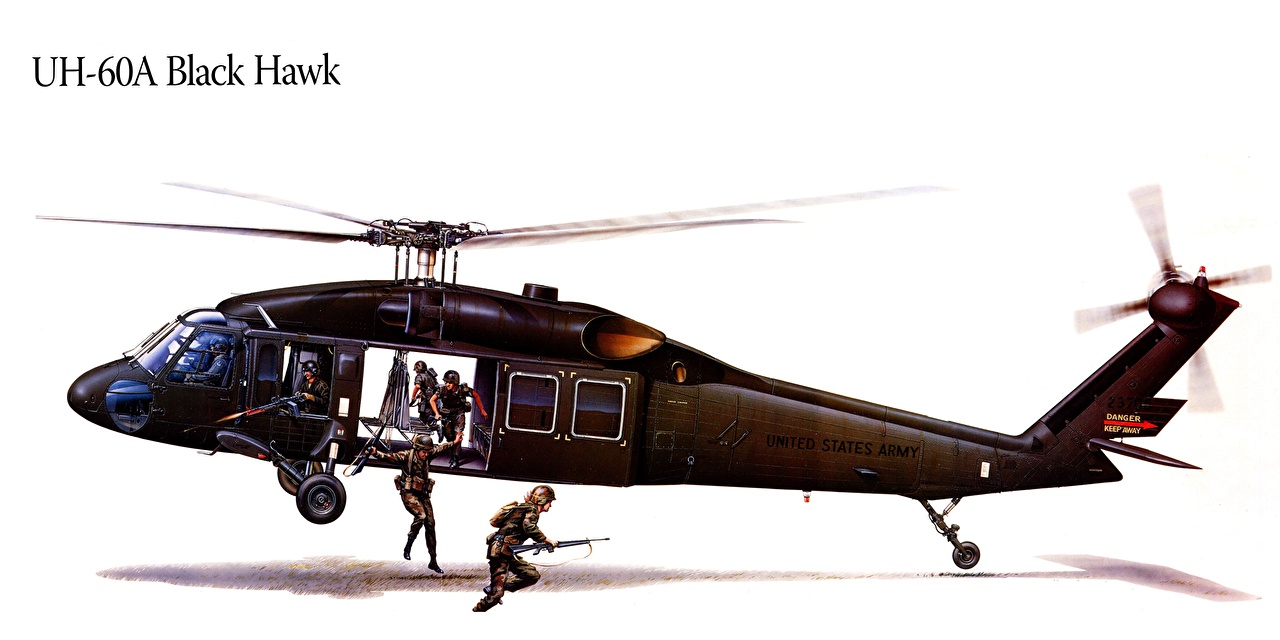 1280x640 Pictures Helicopters Uh 60a Black Hawk Painting Art Aviation - Blackhawk Painting