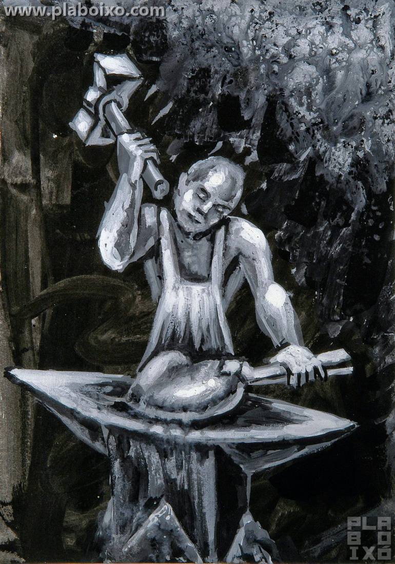 770x1100 Saatchi Art Blacksmith Painting By Pere - Blacksmith Painting