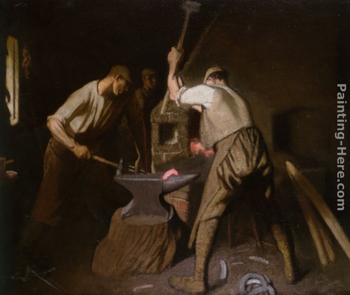 720x607 Sir George Clausen Our Blacksmith Painting Anysize 50% Off - Blacksmith Painting