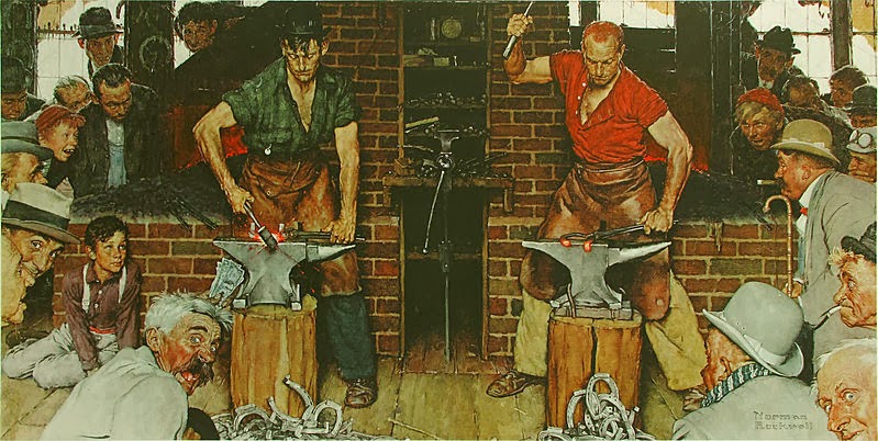 799x402 Gurney Journey Painting In A Blacksmith Shop - Blacksmith Painting