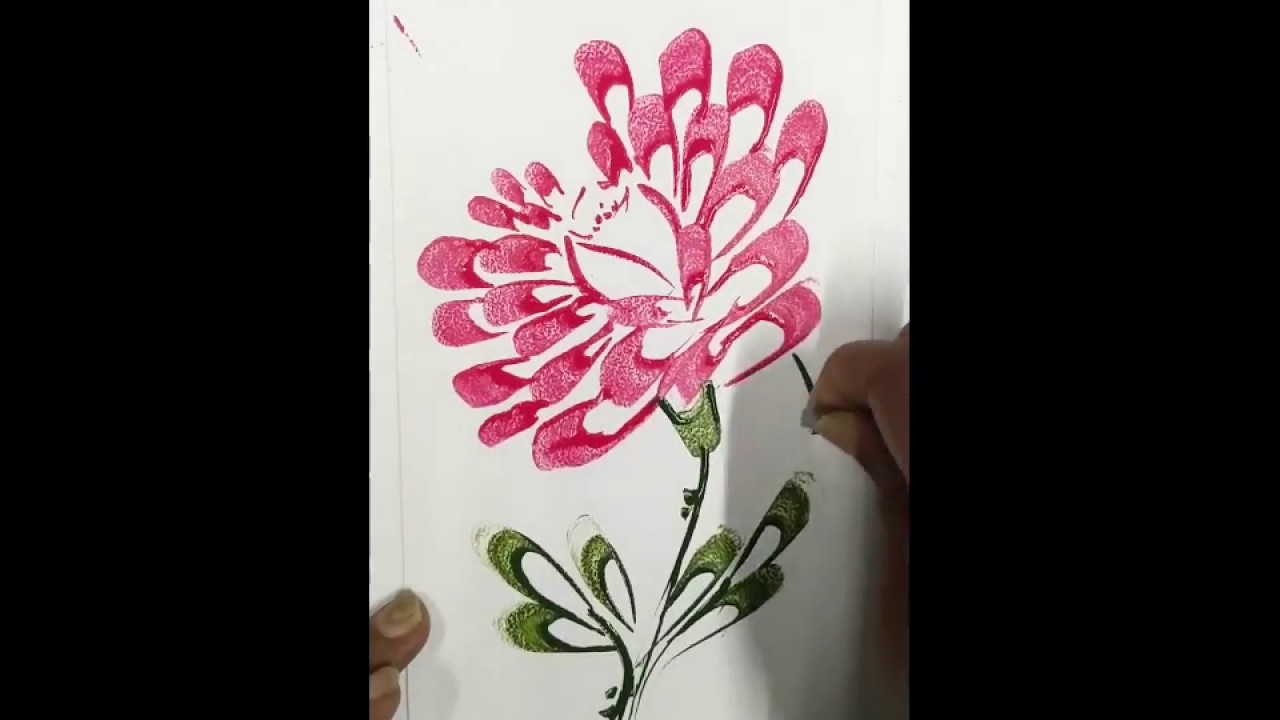 1280x720 Diy, How To Paint Daisyrose With Blade, Painting - Blade Painting