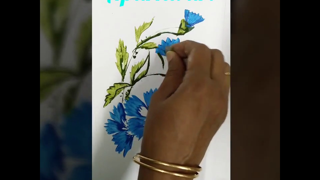 1280x720 Diy, How To Paint With Blade Simple Technique, Painting - Blade Painting