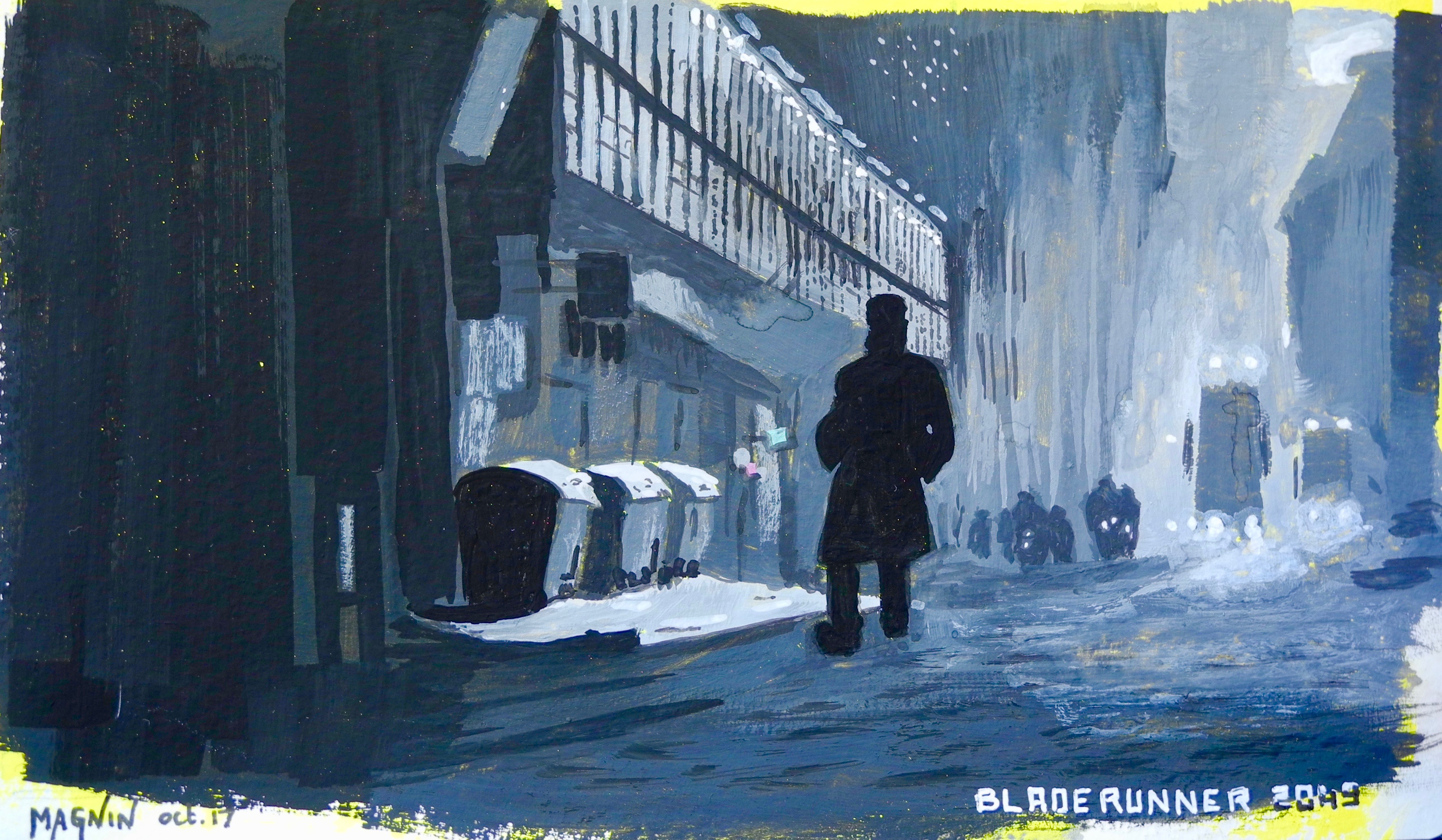 3533x2059 Blade Runner 2049 Gouache Study (Sketchbook 8.25x5) - Blade Runner Painting