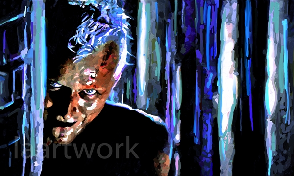 600x360 Blade Runner Roy Batty Rutger Hauer Painting Canvas Movie Art Poster - Blade Runner Painting