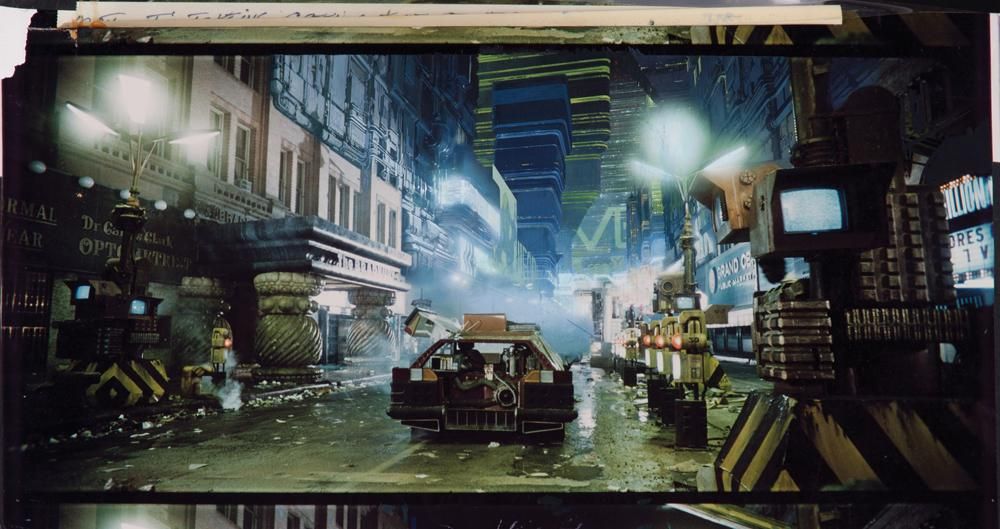 1000x529 Blade Runner Street Scene Matte Painting Set Up - Blade Runner Painting