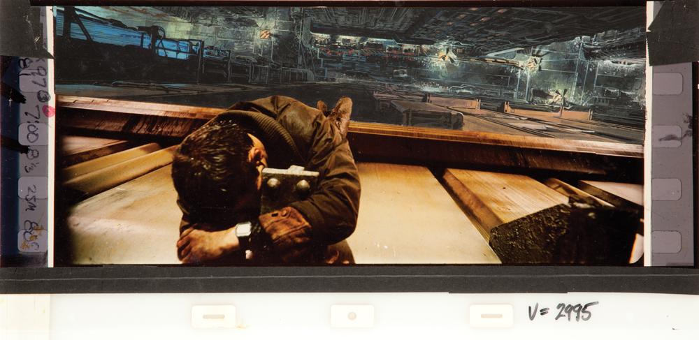 1000x487 Frame Blowup With Original Matte Painting Concepts By Syd Mead - Blade Runner Painting