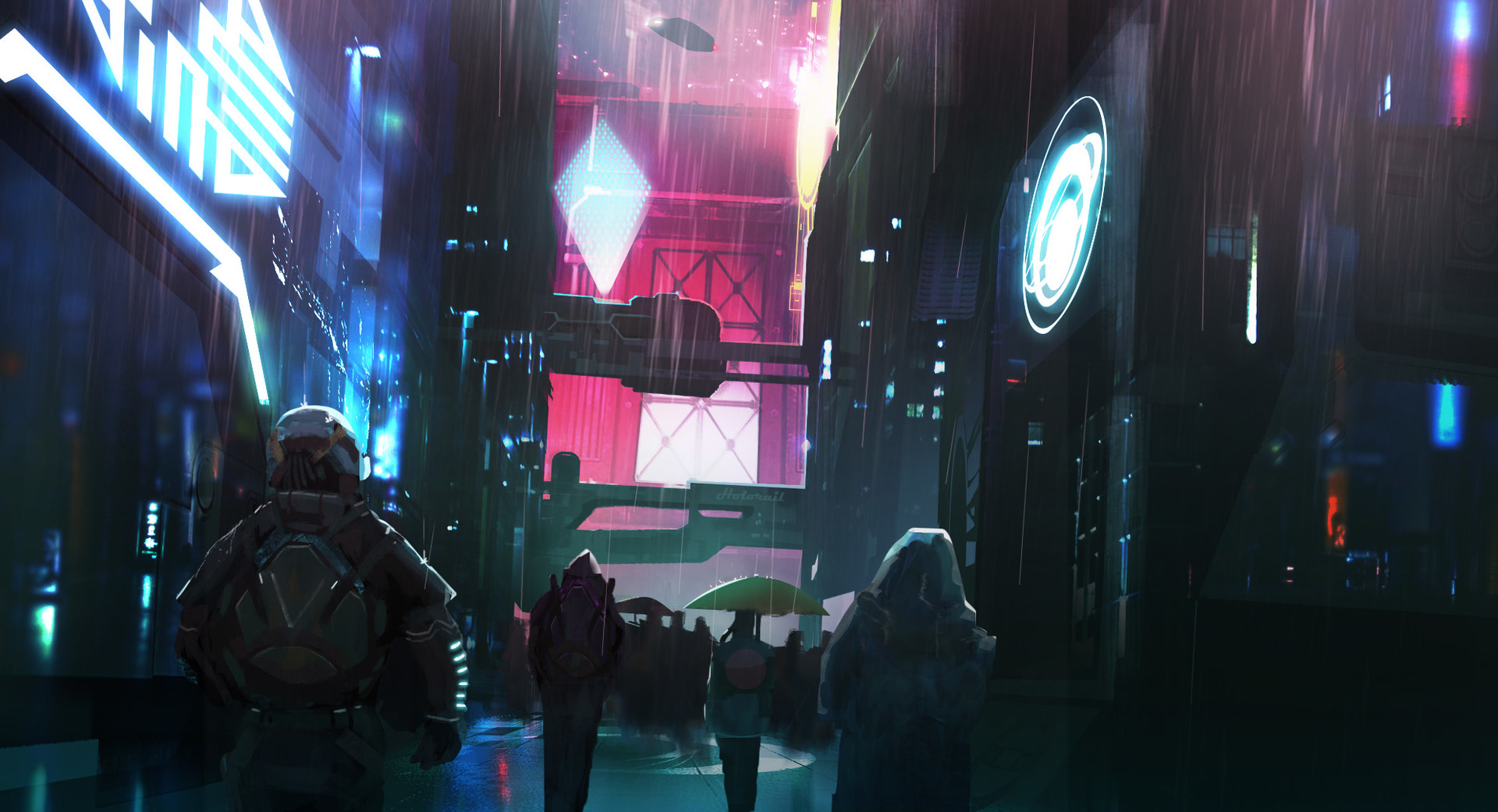 1920x1041 Artstation - Blade Runner Painting