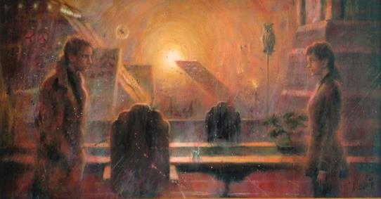 542x283 Blade Runner, Original Painting, Acrylic On Table, Buy Paintings - Blade Runner Painting