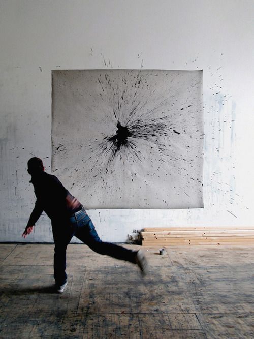 500x667 Paint I Would Love To Do This Someday. Just Throw Paint - Blank Painting
