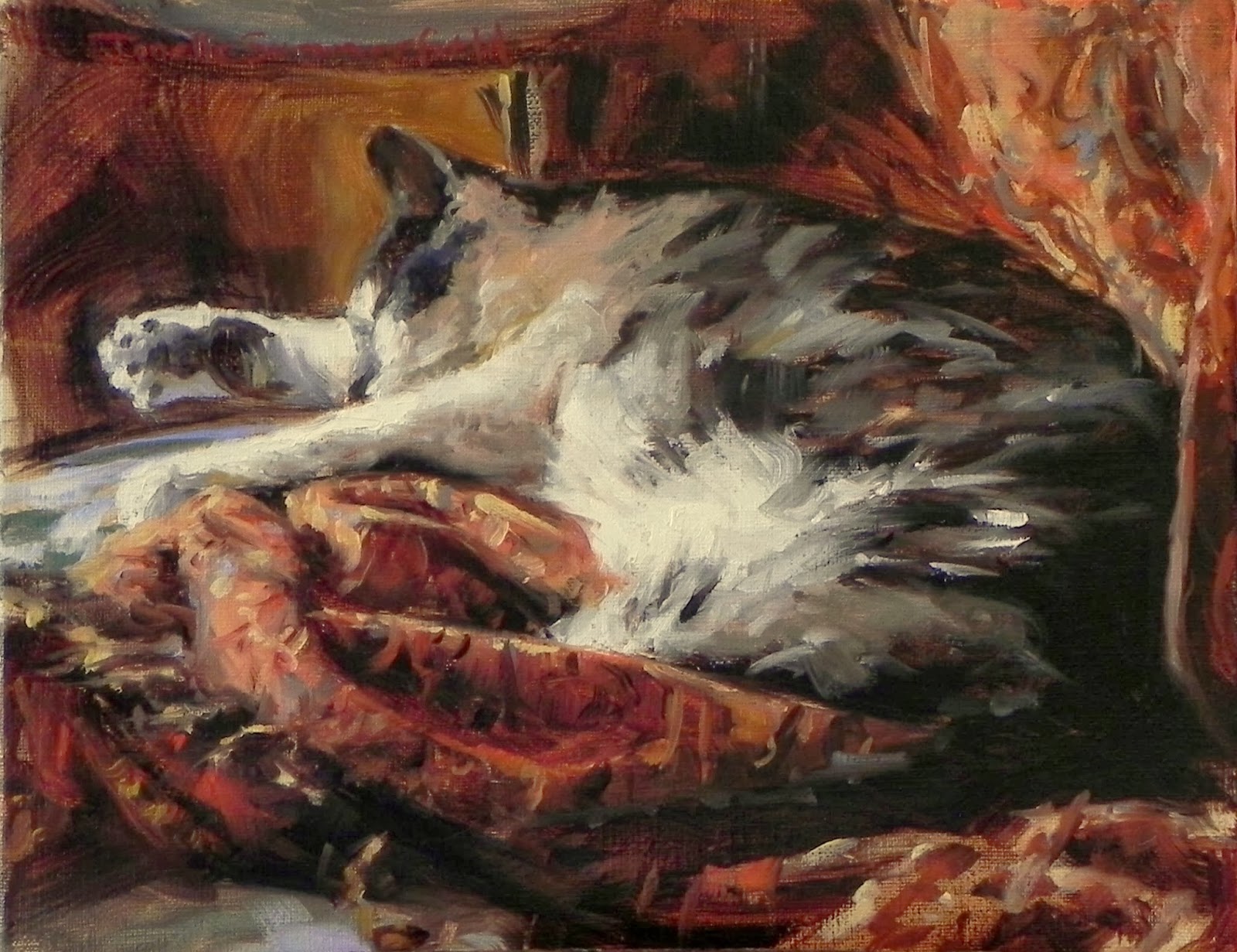 1600x1231 Jonelle Summerfield Oil Paintings Asleep On A Blanket - Blanket Painting