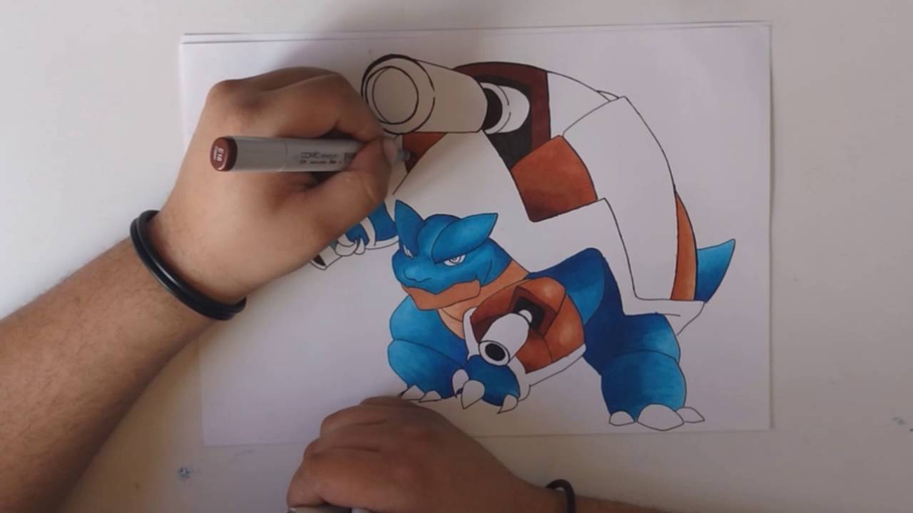 1280x720 Speed Painting - Blastoise Painting